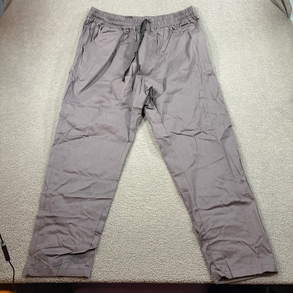 Winston Pants Mens 50/52 Gray Drawstring Elastic Waist Cotton Stretch Trousers